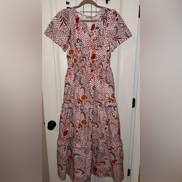 SugarLips Women’s Hendry Floral Palmer Poplin Tiered Maxi Dress - Picture 2 of 5